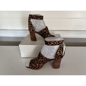 NEW 1. State Leopard Print Suede Ankle Strap Size 7.5